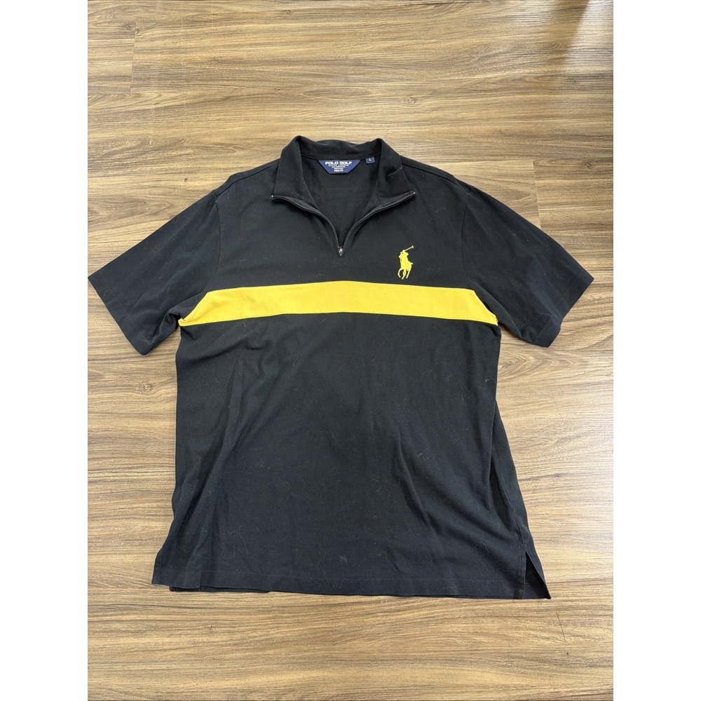 VTG Ralph Lauren Men's Polo  Mens Sz L 1/4 Zip Pro-FIT High Neck Pima